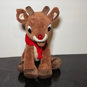Dan Dee Rudolph The Red nosed Reindeer Christmas Plush Toy Red Scarf Collectors